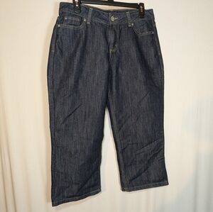 Vintage Wrangler Black Cropped Jeans Capri High-Rise Straight Leg Casual Mom